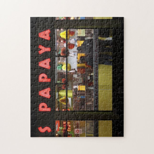 Puzzle Estados Unidos, Nueva York. Gray's Papaya: ventana (Vertical)