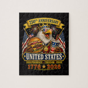 Puzzle estadounidense 1776 2026 250º 4 de julio Día de la