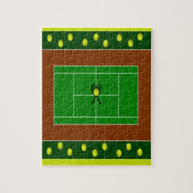 Puzzle Estafas del campo de tenis y de tenis (Vertical)