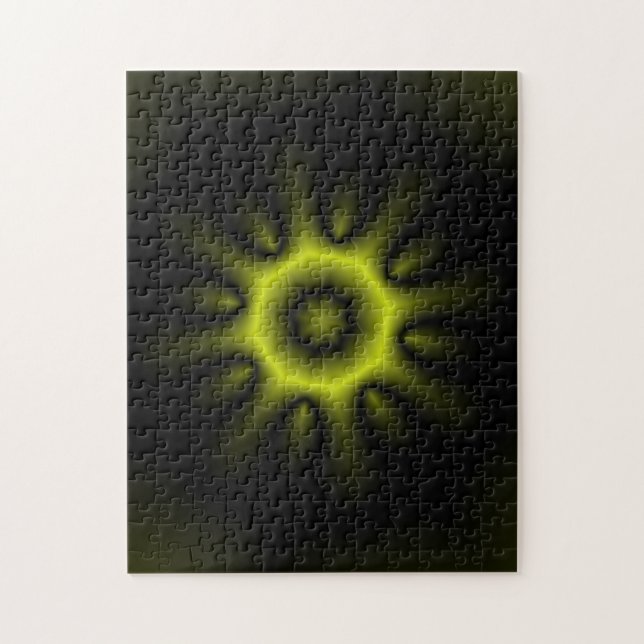 Puzzle Estallido circular amarillo (Vertical)
