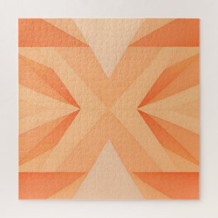 Puzzle Estallido de estrella geométrica naranja cálido ab