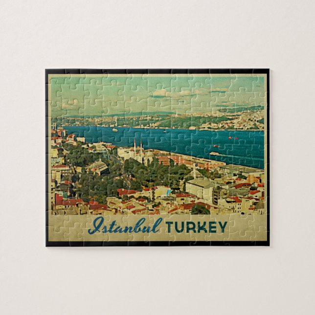Puzzle Estambul Turquía vintage (Horizontal)