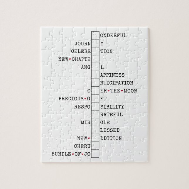 Puzzle Estamos Teniendo Un Bebé - Invitación Divertida De (Vertical)