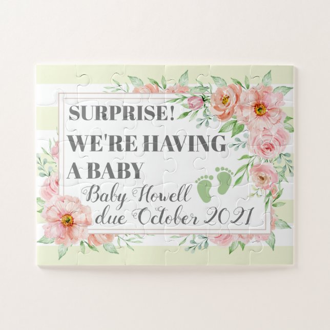 Puzzle Estamos teniendo una revelación de embarazo de beb (Horizontal)