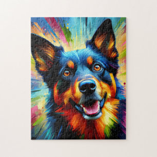 Puzzle Estampa Acrílica de Perro Kelpie Australiano   Col