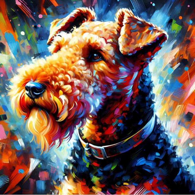 Puzzle Estampado acrílico de perro Airedale Terrier | Col (Subido por el creador)
