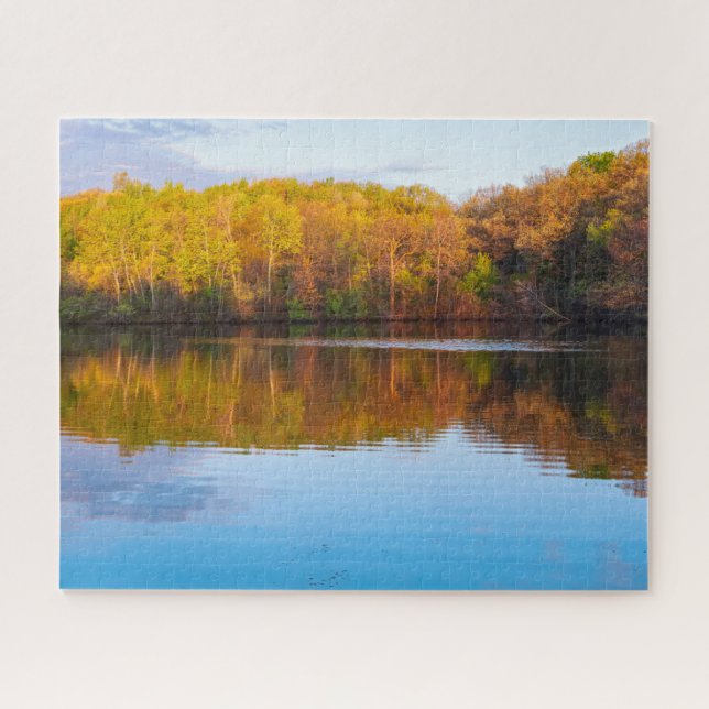 Puzzle estanque de marthaler park y bosques (Horizontal)