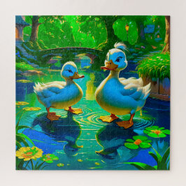 Puzzle Estanque de patos caprichoso