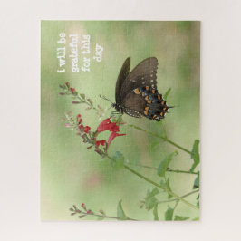 Puzzle estaré agradecida por este día, mariposa