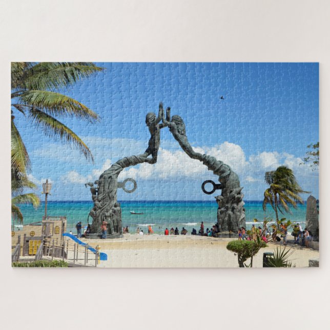 Puzzle Estatua caribeña de Playa del Carmen (Horizontal)