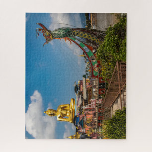 Puzzle Estatua de Buda en bote en el río Mekhong