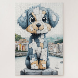 Puzzle Estatua de Cute Puppy