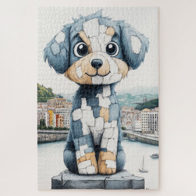 Puzzle Estatua de Cute Puppy (Vertical)