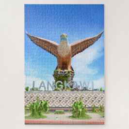 Puzzle Estatua de Eagle Square en la isla de Langkawi, Ma
