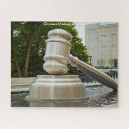 Puzzle Estatua de Grava Ohio. Felicitaciones de Navidad