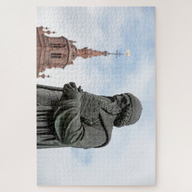 Puzzle estatua de Johannes Gutenberg (Vertical)