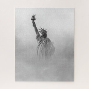 Puzzle Estatua de la Libertad América en blanco y negro