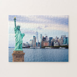 Puzzle Estatua de la Libertad con el World Trade Center