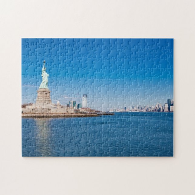 Puzzle Estatua de la libertad, del río Hudson y de (Horizontal)