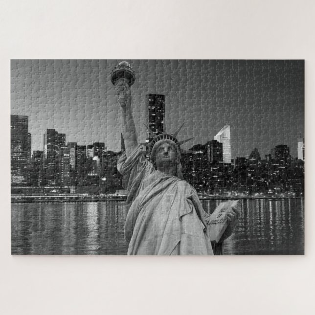 Puzzle Estatua de los rascacielos de Liberty Manhattan (Horizontal)