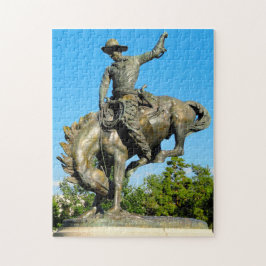 Puzzle Estatua de Rodeo Cowboy Colorado.