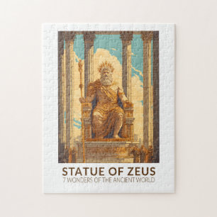 Puzzle Estatua de Zeus Siete Maravillas del Mundo Vintage