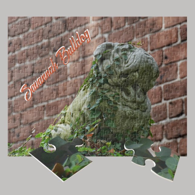 Puzzle Estatua del bulldog Savannah GA Fotografía (Subido por el creador)