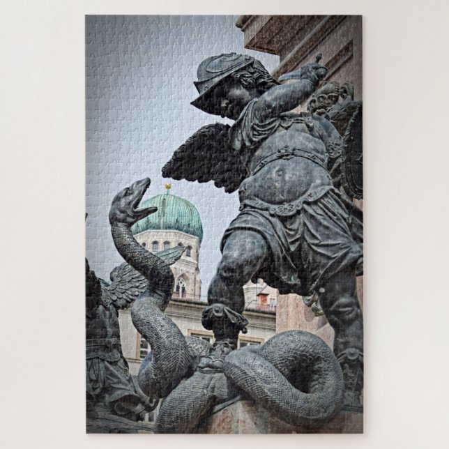 Puzzle Estatua guerrera en Munich - 20x30 - 1014 pcs (Vertical)