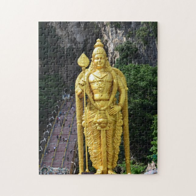 Puzzle Estatuas de Buda en Batu Caves-Malasia. (Vertical)