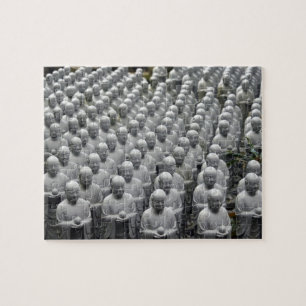 Puzzle estatuas filas de buddha