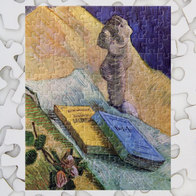 Puzzle Estatuilla de yeso Rosa y Novelas Vincent van Gogh (Subido por el creador)