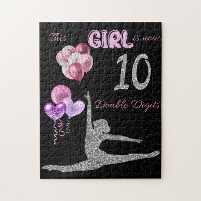 Puzzle Este Chica Ahora Es Gimnasia De 10 Dígitos Dobles  (Vertical)