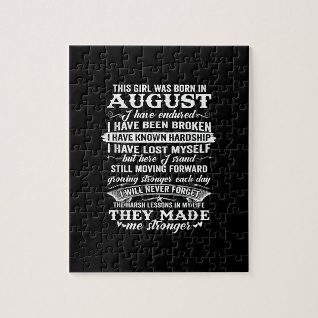 Puzzle Este Chica Nació En Agosto Regalo De Cumpleaños (Vertical)