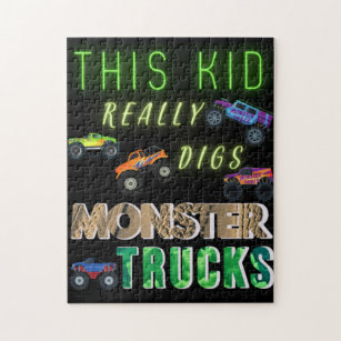 Puzzle Este chico realmente cavó camiones de Monstruo