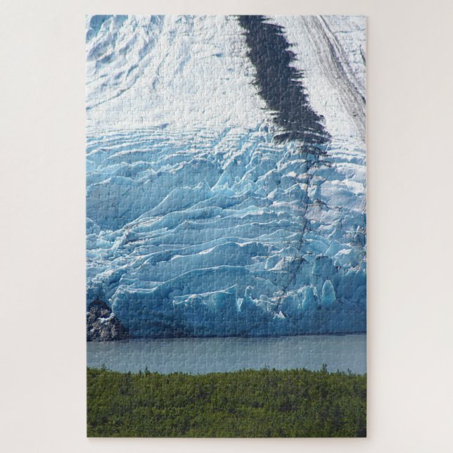 Puzzle Este es un hermoso glaciar Alaska (Vertical)