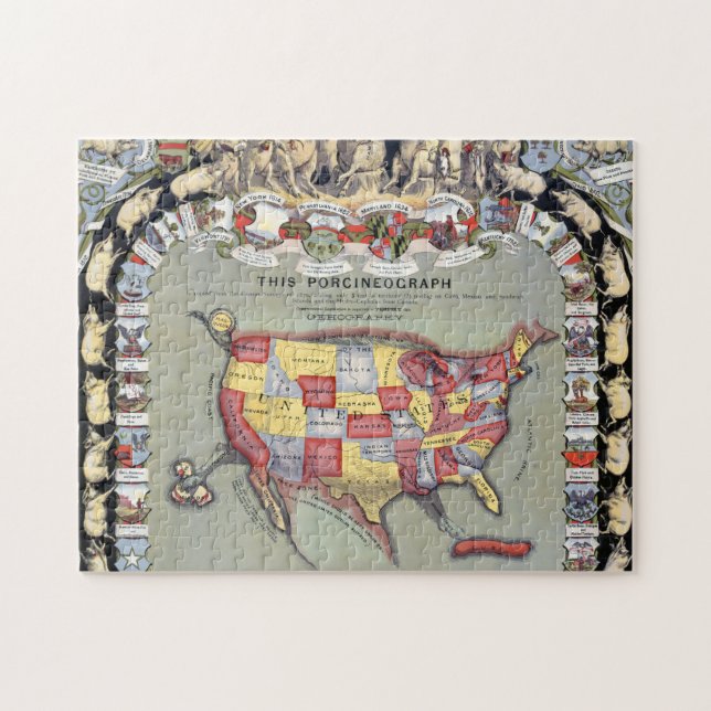 Puzzle ESTE PORCINEOGRAPH, c1876 (Horizontal)