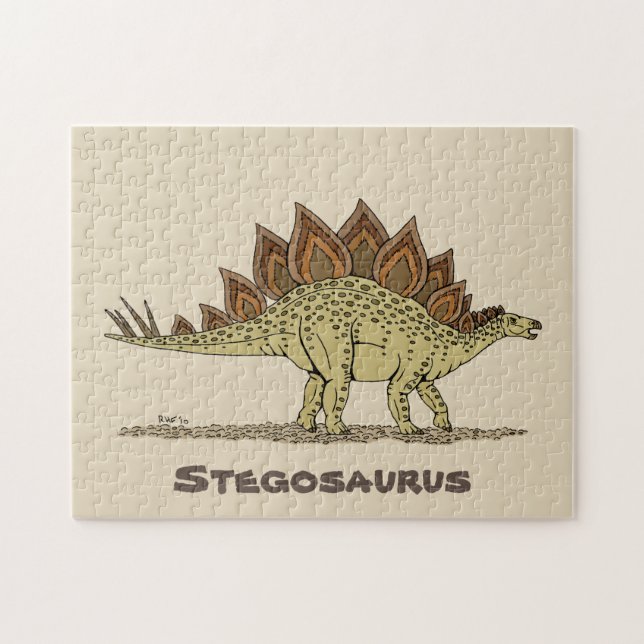 Puzzle Estegosaurio de Dinosaurio Jurásico (Horizontal)