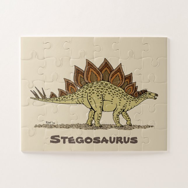 Puzzle Estegosaurio de Dinosaurio Jurásico (Horizontal)