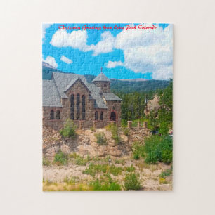 Puzzle Estes Park Colorado. Felicitaciones de Navidad