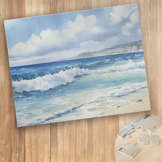 Puzzle Estética de Ocean Waves Beach House (Subido por el creador)