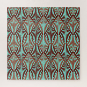 Puzzle Estilo Art Deco, textura sin costuras.