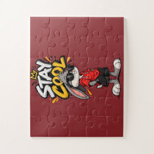 Puzzle Estilo callejero conejo gráfico – Urba divertido