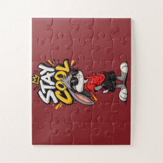 Puzzle Estilo callejero conejo gráfico – Urba divertido