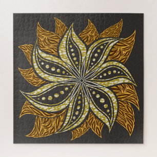 Puzzle Estilo de Batik Floral Resumen Africano