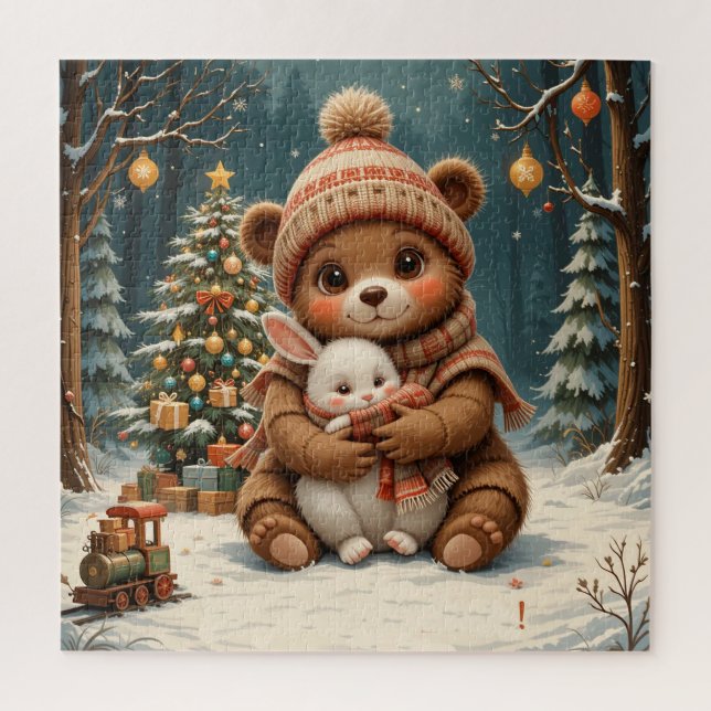 Puzzle 🌸 Estilo de Hogar con Brillo Acogedor del Oso de  (Vertical)