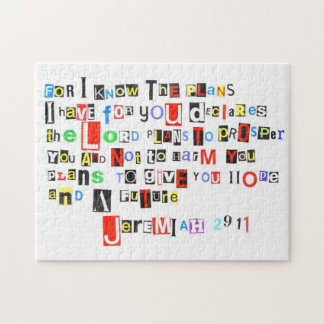 Puzzle Estilo de la nota de rescate del 29:11 de Jeremiah