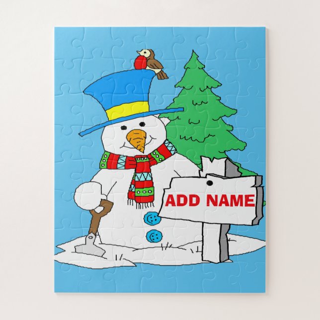 Puzzle Estilo de Navidades de Snowman (Vertical)