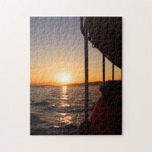 Puzzle Estilo de vida egeo en barco al atardecer en veran