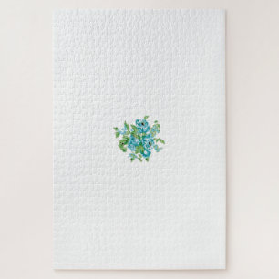 Puzzle Estilo Decorativo, Mint Cream, Azul Fuente, Verde