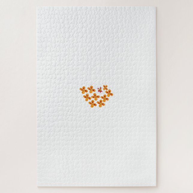 Puzzle Estilo decorativo, Naranja torpe, rojo cornell (Vertical)